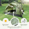 Yorbay 2 in 1 Pop Up Camping Zelte für 2-3 Personen, doppelwandig Wasserdicht UV-Schutz Kuppelzelte Wurfzelte für Familie, Tr