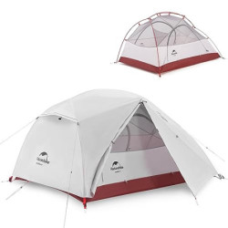 Naturehike Star-River Leichtes Zelt 20D Silikon Stoff 2 Person Doppelschichten Aluminium Rod Camping Zelt 20D Grau 