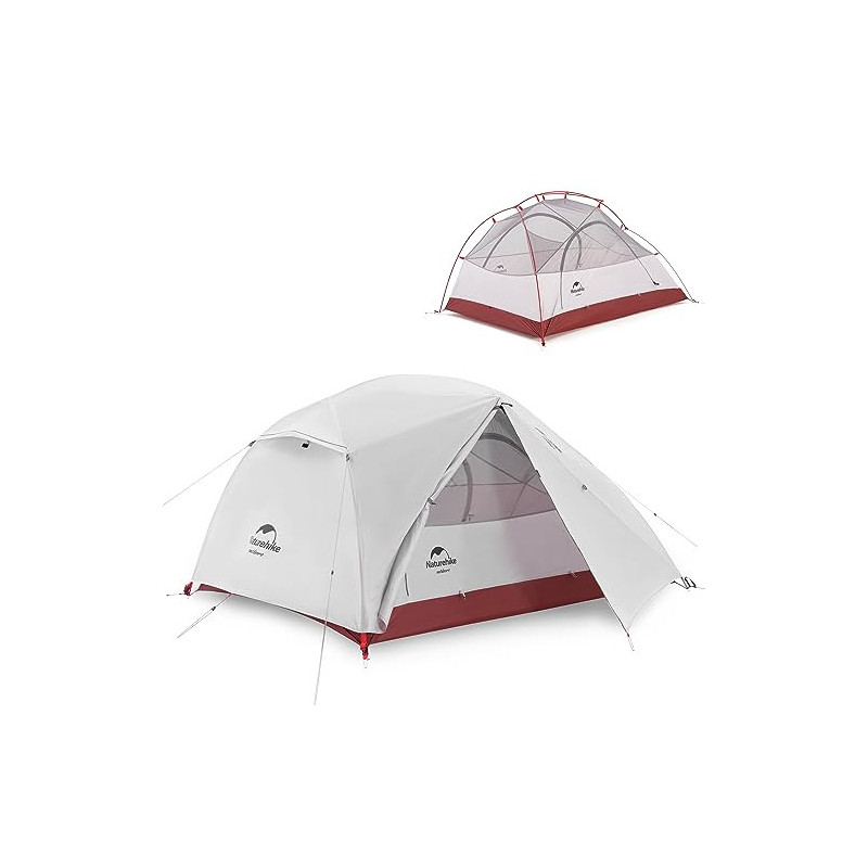 Naturehike Star-River Leichtes Zelt 20D Silikon Stoff 2 Person Doppelschichten Aluminium Rod Camping Zelt 20D Grau Naturehike Star-River Leichtes Zelt 20D Silikon Stoff 2 Person Doppelschichten Aluminium Rod Camping Zelt 20D Grau