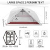 Naturehike Star-River Leichtes Zelt 20D Silikon Stoff 2 Person Doppelschichten Aluminium Rod Camping Zelt 20D Grau 