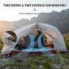 Naturehike Star-River Leichtes Zelt 20D Silikon Stoff 2 Person Doppelschichten Aluminium Rod Camping Zelt 20D Grau 