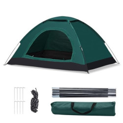 CLIPOP Pop-Up-Zelt, wasserdicht, leicht, einlagig, Feder-Campingzelt für 3–4 Personen, einfacher Aufbau – für Strand, Wandern