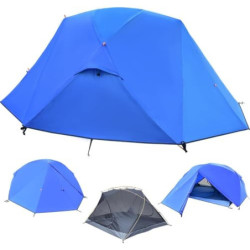 Campingzelt, 3-4 Personen Kuppelzelt mit Moskitonetz 5000mm Wasserdichtes Winddicht Anti Moskito Familienzelt, Leicht, 4 Jahr