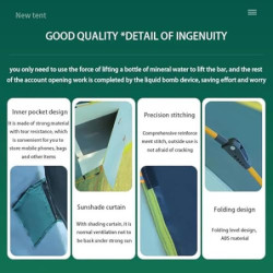 Pop-Up-Zelt 4 Personen Familie mit Fenster, Wasserdicht, Tragetasche für Camping Wandern 4 Jahreszeiten