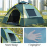 Pop-Up-Zelt 4 Personen Familie mit Fenster, Wasserdicht, Tragetasche für Camping Wandern 4 Jahreszeiten