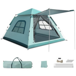 YOODI Zelt 4 Personen, Camping Zelt Wasserdicht & Winddicht, Wurfzelt 4 Personen Ultraleichtes UPF50+ Anti-UV, Pop Up Zelt mi
