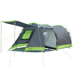 Peirhw Tunnelzelt für 4 Personen, Tipi-Zelt Groß Campingzelt mit Schlafkabine, 3000 mm wasserdichtes Familienzelt, Hauszelt m