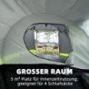 Peirhw Tunnelzelt für 4 Personen, Tipi-Zelt Groß Campingzelt mit Schlafkabine, 3000 mm wasserdichtes Familienzelt, Hauszelt m