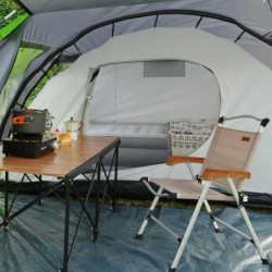 Peirhw Tunnelzelt für 4 Personen, Tipi-Zelt Groß Campingzelt mit Schlafkabine, 3000 mm wasserdichtes Familienzelt, Hauszelt m