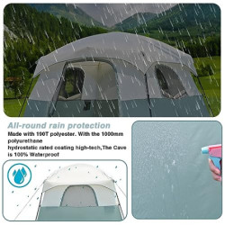 Campingzelt 4 Personen Familienzelte mit Regenschutz, Hüttenzelte, Musikfestivalzelt, Wander- und Backpackingzelte 4-6 Person
