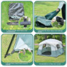 Campingzelt 4 Personen Familienzelte mit Regenschutz, Hüttenzelte, Musikfestivalzelt, Wander- und Backpackingzelte 4-6 Person