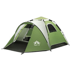 Night Cat Pop Up Zelt 3 4 Personen Mann Wasserdicht Wurfzelt Atmungsaktiv Einfache Einstellung für Camping Wandern