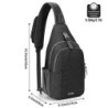 G4Free Sling Bag Rucksack, Diebstahlschutz, Brusttasche, Umhängetasche, Crossbody, Fitnessstudio, Tagesrucksack mit Kopfhörer