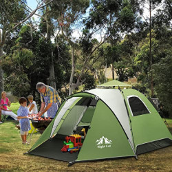 Night Cat Pop Up Zelt 3 4 Personen Mann Wasserdicht Wurfzelt Atmungsaktiv Einfache Einstellung für Camping Wandern