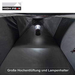 High Peak Kuppelzelt für 4 Personen Campingzelt Igluzelt 1500mm wasserdicht, Festivalzelt mit Wannenboden