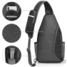G4Free Sling Bag Rucksack, Diebstahlschutz, Brusttasche, Umhängetasche, Crossbody, Fitnessstudio, Tagesrucksack mit Kopfhörer