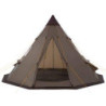 CampFeuer Tipi Zelt Spirit für 4 Personen | Braun | Indianerzelt für Camping, Wandern, 3000 mm Wassersäule | Firstzelt, Pyram