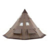 CampFeuer Tipi Zelt Spirit für 4 Personen | Braun | Indianerzelt für Camping, Wandern, 3000 mm Wassersäule | Firstzelt, Pyram