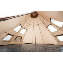 CampFeuer Tipi Zelt Spirit für 4 Personen | Braun | Indianerzelt für Camping, Wandern, 3000 mm Wassersäule | Firstzelt, Pyram
