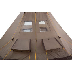 CampFeuer Tipi Zelt Spirit für 4 Personen | Braun | Indianerzelt für Camping, Wandern, 3000 mm Wassersäule | Firstzelt, Pyram