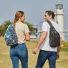 G4Free Sling Bag Rucksack, Diebstahlschutz, Brusttasche, Umhängetasche, Crossbody, Fitnessstudio, Tagesrucksack mit Kopfhörer
