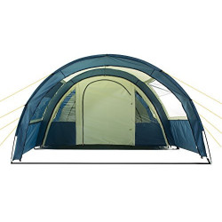 CampFeuer Zelt Multi für 4 Personen | Blau/Sand | Tunnelzelt mit riesigem Vorraum, 5000 mm Wassersäule | Campingzelt mit Bode