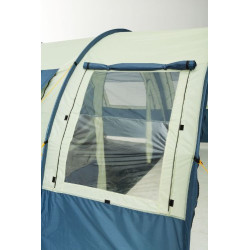 CampFeuer Zelt Multi für 4 Personen | Blau/Sand | Tunnelzelt mit riesigem Vorraum, 5000 mm Wassersäule | Campingzelt mit Bode