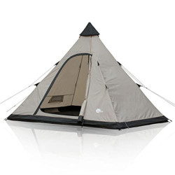 your GEAR Zelt Lido - Tipi-Zelt für 3 oder 4 Personen, Campingzelt mit eingenähtem Boden, Insektenschutz und Stehhöhe, Pyrami