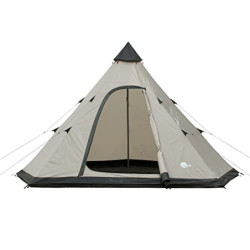 your GEAR Zelt Lido - Tipi-Zelt für 3 oder 4 Personen, Campingzelt mit eingenähtem Boden, Insektenschutz und Stehhöhe, Pyrami