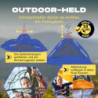 Lumaland Pop Up Zelt | 3-4 Personen Familienzelt | Wurfzelt Innenmaße 210x210x120 cm | Wasserdicht & Windfest | Ideal als Cam