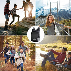 ERBO Faltbarer Rucksack Wasserdicht Ultraleichter, Kleiner Wanderrucksack Herren, Rucksack Wandern, Tagesrucksack Outdoor, Wa