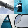SAFACUS 4 Mann Camping Zelt, mit Vorraum, Iglu-Zelt für 4 Personen, leicht, stabil, doppelwandig, wasserdicht Kuppelzelt, Mos