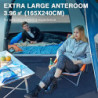 Portal Zelt 3-4 Personen Stehehöhe Camping Kuppelzelt XL mit Vorraum Seitentür&Fenster 3-4 Saison 3000mm Wasserdicht für Outd