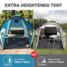 Portal Zelt 3-4 Personen Stehehöhe Camping Kuppelzelt XL mit Vorraum Seitentür&Fenster 3-4 Saison 3000mm Wasserdicht für Outd