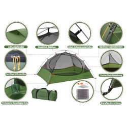 Clostnature 3 Jahreszeiten Zelt für Camping - 2/3/4 Personen Wasserdichtes Outdoor Zelt Ultraleichtes Trekking Zelt, Kompakt 