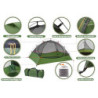 Clostnature 3 Jahreszeiten Zelt für Camping - 2/3/4 Personen Wasserdichtes Outdoor Zelt Ultraleichtes Trekking Zelt, Kompakt 