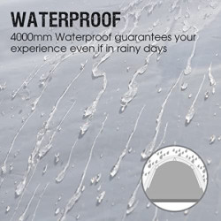 PORTAL Zelt 3-4 Perosonen Camping wasserdicht 4000mm Kuppelzelt mit Vorzelt Familienzelt Festivalzelt für Camping Reise Trekk