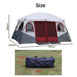 YXCKG 8-12 Personen Zelt, Familienzelt Mit 2 Schlafzimmern, Camping Zelte & Unterstände, Großes Zelt 12 Personen Outdoor Zelt