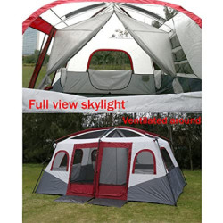 YXCKG 8-12 Personen Zelt, Familienzelt Mit 2 Schlafzimmern, Camping Zelte & Unterstände, Großes Zelt 12 Personen Outdoor Zelt