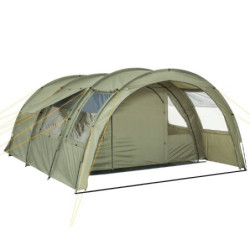 CampFeuer Zelt Multi für 4 Personen | Olivgrün | Tunnelzelt mit riesigem Vorraum, 5000 mm Wassersäule | Campingzelt mit Boden