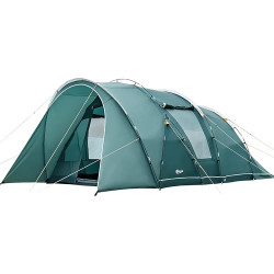 Portal Zelt 5-6 Personen Tunnelzelt Wasserdicht 3000 mm 6 Mann Campingzelt 2 Schlafkabinen mit Stehhöhe Vorzelt Bodenwanne XX