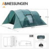 Portal Zelt 5-6 Personen Tunnelzelt Wasserdicht 3000 mm 6 Mann Campingzelt 2 Schlafkabinen mit Stehhöhe Vorzelt Bodenwanne XX