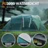 Portal Zelt 5-6 Personen Tunnelzelt Wasserdicht 3000 mm 6 Mann Campingzelt 2 Schlafkabinen mit Stehhöhe Vorzelt Bodenwanne XX