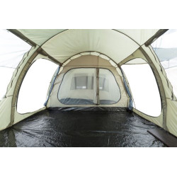 CampFeuer Zelt TunnelX für 4 Personen | Olivgrün | Tunnelzelt mit 3 Eingängen, 5000 mm Wassersäule | Vernähte Bodenplane | Gr