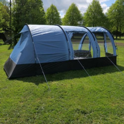 your GEAR Zelt Mistral - Tunnelzelt für 4 oder 5 Personen, Familienzelt mit Vorraum, großen Fenstern und dunkler Schlafkabine