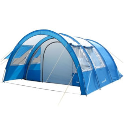 Skandika Tunnelzelt Kemi für 4 Personen | Camping Zelt, 2 Schlafkabinen, 2 m Stehhöhe, wasserfest, 3000 mm Wassersäule, Front