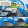 Skandika Tunnelzelt Kemi für 4 Personen | Camping Zelt, 2 Schlafkabinen, 2 m Stehhöhe, wasserfest, 3000 mm Wassersäule, Front