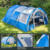 Skandika Tunnelzelt Kemi für 4 Personen | Camping Zelt, 2 Schlafkabinen, 2 m Stehhöhe, wasserfest, 3000 mm Wassersäule, Front