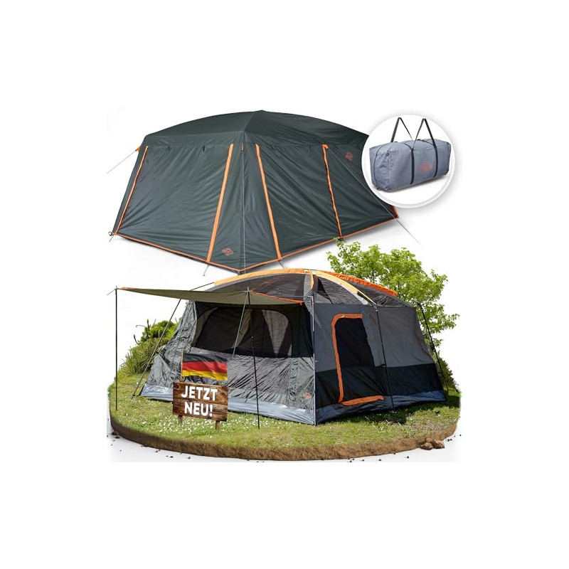 Camp Valley Familienzelt fรผr 4,5,6 Personen mit Vorzelt, groรes Zelt wasserdicht mit Stehรถhe, Campingzelt, Zelt Camp Valley Familienzelt fรผr 4,5,6 Personen mit Vorzelt, groรes Zelt wasserdicht mit Stehรถhe, Campingzelt, Zelt