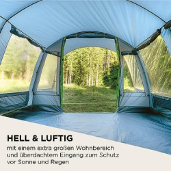 Coleman Zelt Vail 4/6, Camping-Zelt 4/6 Personen, großes Familienzelt mit 2/3 extra großen Schlafkabinen und Vorraum, schnell